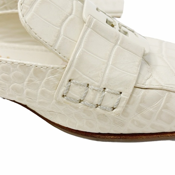 Tory Burch Georgia Loafer Mule Soft Croc Emboss - Picture 11 of 14